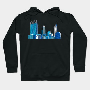 Blue Perth Skyline Hoodie